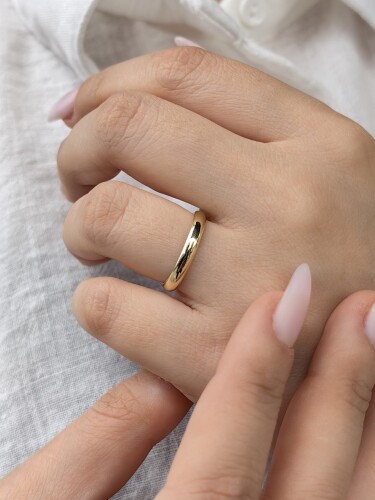 14 AYAR ALTIN ALYANS YÜZÜK 3 MM