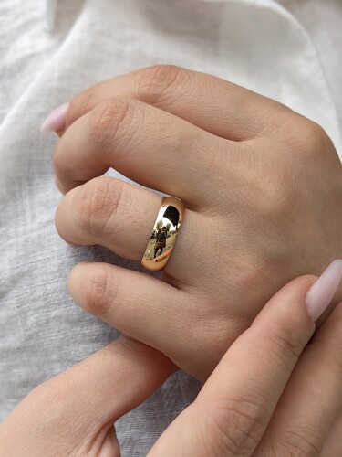 14 AYAR ALTIN ALYANS YÜZÜK 6 MM