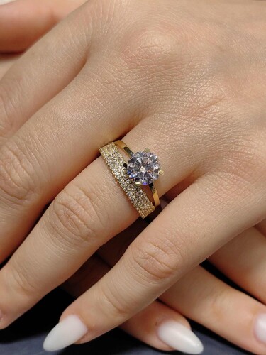 14 AYAR  ZARİF TWİN ALTIN YÜZÜK