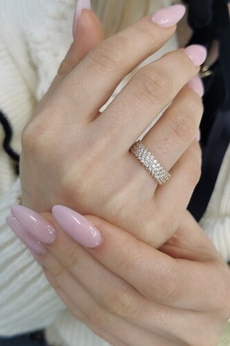 14 AYAR 5 MM ÜÇ SIRA TAM TUR ALTIN ALYANS YÜZÜK